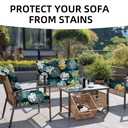 SUKAIKEQA Outdoor Cushion Covers Set,8PCS Patio Furniture Couch Seat Slipcovers, Replacement for Sofa Sectional Chair(Cover，Only)