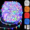 33Ft LED Rope Lights Indoor,100 LED Tube Lights with 18 Colors,String Lights for Outside Waterproof LED Rope Lighting for Outside, Garden, Pool, Bedroom, Wedding, Party, Indoor Outdoor Decoration