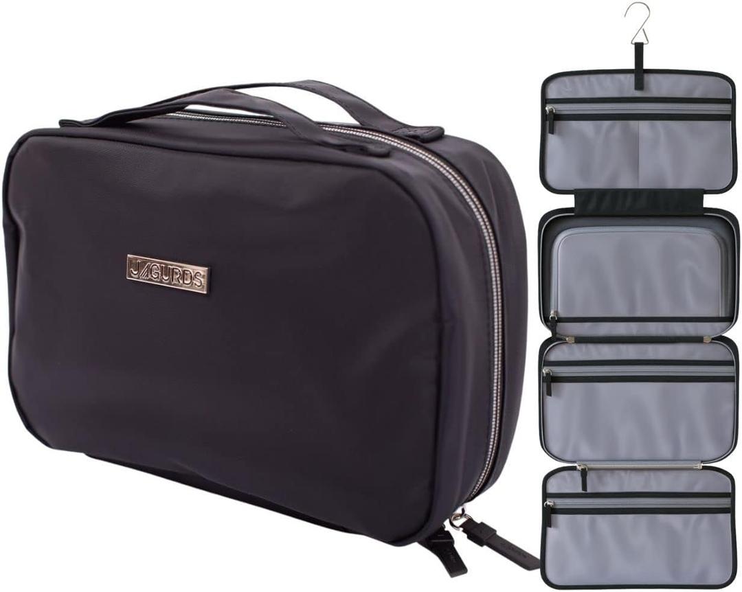 JAGURDS Hanging Toiletry Bag - Toiletries Organizer with Hook, Make Up Travel Cosmetic Bag - Bathroom Bag