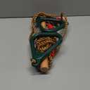 PELLOR Playground Children's Wooden Trapeze Swing Bar with Plastic Gym Rings Swing Set for Indoor & Outdoor Fun (Green)