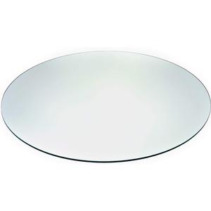 Audio-Visual Direct 48" Tempered Glass Table Top with Rounded Edge 5/16" Thick, 48" Without Center Hole