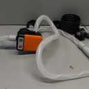 Battery-Powered Fuel Transfer Pump - No Spill Portable Siphon with 3 Adapters & Auto Shut-Off for Gas/Diesel/Kerosene/Water (3.2GPM Flow, 51" Hose) (Orange)