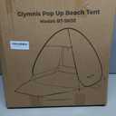 Glymnis Pop Up Beach Tent Beach Shade Tent for 1-4 Persons Sun Shelter UPF 50+ Enclose Zipper Door Portable Easy Up Beach Tent