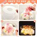 Sintuff 3 Pcs Acrylic Cake Stand with LED Lights 6'', 8'', 10'' Clear Fillable Cake Riser Round 3 Tier Case Box for Wedding Birthday Holiday Party Food Display, 3 Sizes