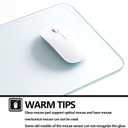 Glass Mouse Pad, Gaming Office Home Clear Glass Mousepad, Computer Keyboard and Laptop Desk Mat for Gamer