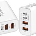 iPhone 17 16 USB C Fast Charger Block,USB C Charging Block 2Pack 40W Type C 4in1 Multiport Fast Plug Apple Charger for Apple iPhone 17 Pro Max/Air/17 Pro/16 Plus/16e/15 ProMax/14/13/12/XsMax/XR/X,iPad