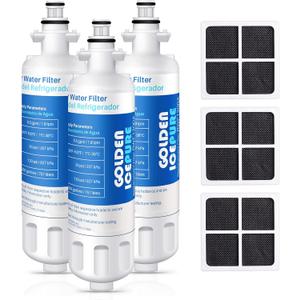 GOLDEN ICEPURE RWF1200A Replacement for LG LT700P, ADQ36006101, Kenmore 469690, Air Filter LT120F, 469918 Refrigerator LFX31925ST, LFX31945ST, LFX30766S, LFXC24726, LFXS24623 3PACK
