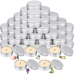 MTLEE 50 Pcs Scented Candles Gift Travel Tin Candle Aromatherapy Candle Favors for Christmas Winter Baby Shower Favors Wedding Gifts, Compound Scent Essential Oil (Floral)