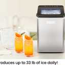 Iceman Pebble Ice Machine, Countertop Nugget Ice Maker Produces Chewable Pellet Ice in 20 Minutes, Makes 33lbs/Day, with One-Touch Cleaning Function and Ice Scoop/Basket Included Stainless Steel