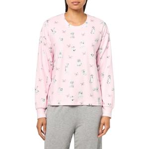 PJ Salvage Womens Butterfly Grove Long Sleeve (Medium, Pink Tint)