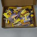 Lauwell 60 Pcs Construction Christmas Tree Ornament Handyman Tool Wooden Christmas Hanging Decoration Wood Axe Pliers Hammer Hard Hat Ornament Holiday Decorations for Welder Lineman Xmas Party Decor