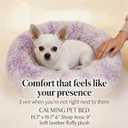 nononfish Cozy Calming Dog Bed,Soft Plush Donut Pet Bed
