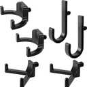 6 Pcs ABS Storage Shed Tool Hooks,Shed Tool Hangers Include J-Shape,U-Shape and V-Shape,Storage Shed Shelves Accessories for Organizing Tool, Ladders, Bulk Items