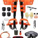 Tree Climbing Spikes Set, 350lbs Load Capacity,1 Pair Climbing Spurs, Tree Climbing Gear with Straps and Spike Protectors, Arborist Equipment for Climbers, Hunting, Lumberjack