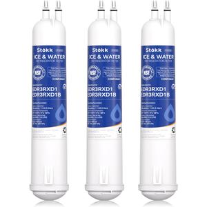 Stokk EDR3RXD1 Replacement Compatible with Whirlpool Everydrop Filter 3, EDR3RXD1B, 4396841, 4396710, 46-9083, 46-9030, RW004 Refrigerator Water Filter, 3 Pack