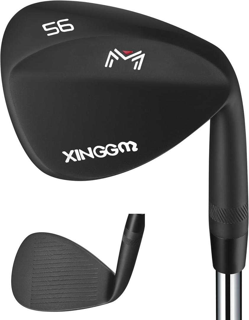 Forged Golf Wedge Set for Men or Individual 56 Degree RH Gap Wedge Sand Wedge Easily Escape from Bunker, Milled Face for More Spin (Black, Right Handed)