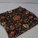 Vintage Floral Velvet Pillow Covers 20x20 Set of 2 Burnt Orange Blue Tapestry Pattern Design Art Flower Botanical Print Decorative Throw Pillowcases Farmhouse Cushion Cases Couch Sofa Bed Decor