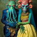 Cross & Glory - Meet The Aliens: Xantara and Nykara - 1000 Piece Jigsaw Puzzle | Unique Alien Couple Artwork | Satin Finish