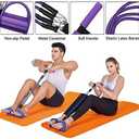 Pedal Resistance Band, 4-Tube Elastic Pull Rope, Sit-up Equipment, Yoga Strap Bodybuilding Expander, Exercise Bands, Fitness Equipment for Abdomen, Waist, Arm, Leg Stretching Slimming Training