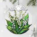 Christmas Ornaments, Flower Ornament, Christmas Tree Ornaments, Xmas Decorations, Holiday Decorations, Gifts for Flower Lovers, Holiday Party Gifts, and Xmas Gift Ideas - Lily of The Valley