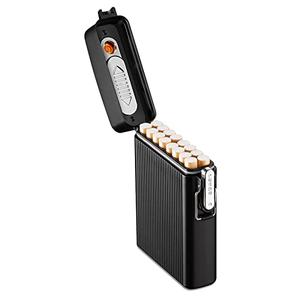 OLDENDO Waterproof Cigarette Case with Lighter 16pcs Cigarettes Container Box, Airtight Joint Holder Cases Smell Proof (Black)
