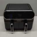 Topzee 8QT Dual Basket Air Fryer  Large 8-Quart Air Fryer with Independent Temperature Control, 8 Preset Functions, Match & Finish Together Mode, Clear Viewing Windows, Black