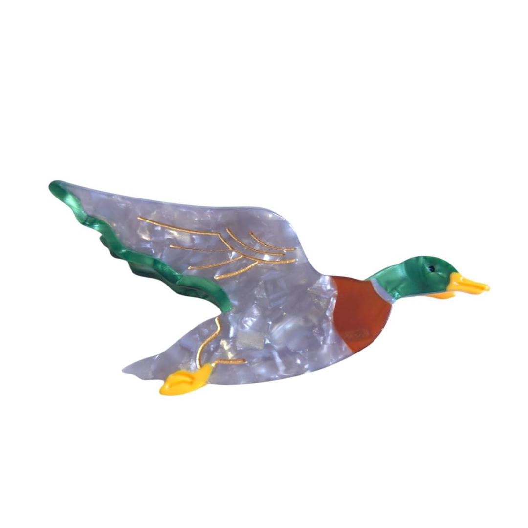 Cute Mallard Hair Clips,Funny Acetate Bird Claw Clip,Small Claw Clip for Women