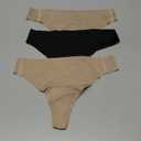 Emrin Seamless Women Underwear Thongs Set Of 3 Premium Lingerie, L