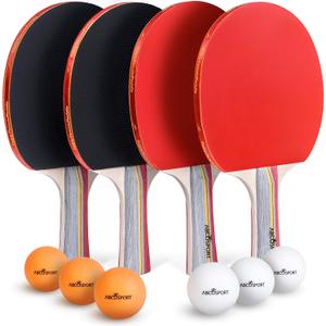 Abco Tech Table Tennis Set - Ping Pong Paddles and Balls for Professional and Recreational Play - Durable Design for Tournaments and Home Games - Portable for Family Fun and Practice