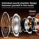 MBLUE AR02 Bluetooth Earbuds, 50H Playtime, ENC Noise Cancelling, 13mm Bass Driver, Touch Control, Wireless Earphones for Sports, Workouts, Calls, Gaming (White)