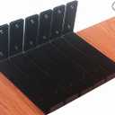 6 Pack  7.25" L x 4" H x 1.5" W J Lip Shelf Brackets Rustic Farmhouse Iron Wall Floating Shelf Bracket Metal Shelf Bracket Industrial Shelf Supports with Screws Black