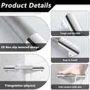Shower Foot Rest Bar, Polished Chrome Corner Shower Foot Rest for Shaving Legs, Stainless Steel Wall Mounted Bathroom Shower Foot Step