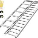 gardhom Aluminium Motorcycle Ramp with Steps, 900 LBS Capacity Folding Dirt Bike Ramp for Pickup Trucks, Portable Loading Ramps for Motorcycle, Dirtbike, Bike