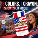 6 x Red White and Blue Eye Black Stick for World Cup Fans, USA Flag Face Paint Sticks for Patriotic Sports and 4th of July Accessories, Eye Black Stick Baseball and Soccer Sports Makeup