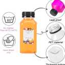 Janisfirst 48Pcs 8 oz Empty Plastic Juice Bottles with Caps,Reusable Clear Homemade Water Bottles Containers with Black Tamper Evident Caps for Juicing, Smoothie, Milk,Drinking and Other Beverages