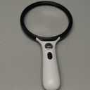 Magnifying Glass with Light Large 5" Lens, Handheld Illuminated Lighted Magnifier 24LED 1UV Light for Seniors, Reading, Coins, Jewelry, Close Work (Black)