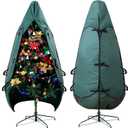 Upright Christmas Tree Bag 9 Ft Upright Christmas Tree Storage Bag 9 Foot Tree, Christmas Tree Cover for Upright Storage Fit 8 Ft / 9 Ft / 10 Ft, Artificial Christmas Tree Storage Bag (Green)