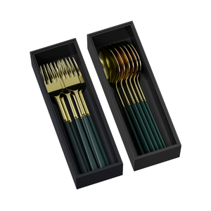 Greatseas Kitchen Drawer Organizer Bins, Black Bamboo Drawer Organizer Stackable for Silverware, Utensils, Cutlery, Flatware, Junk Drawer, Dresser, Bathroom, 9" x 3" x 2.5" (Set of 2)