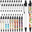 Yexiya Sublimation Pens Blank Heat Transfer Pen Sublimation Ballpoint Pen with Shrink Wrap White Aluminum Customized Clip Pen School Supplies for Christmas Office School Stationery Supplies (20 Sets)