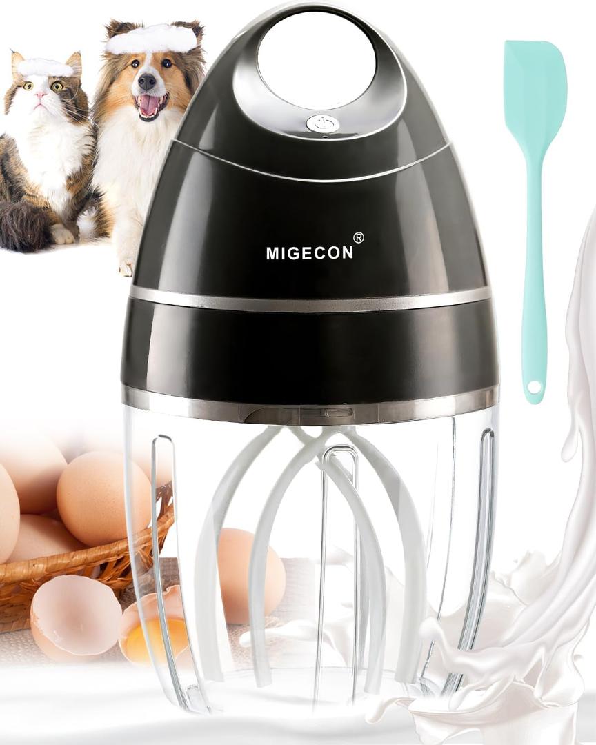 Stand Mixer - Egg Beaters Electric Portable Kitchen Mixer Cake Mixer, Milk Frother, Use with Egg, Coffee, Hot Chocolate, Cream(Dark Grey) 