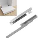 Undermount Shelf Drawer Slide Soft Close Bottom Support Under Mount Pull Out Drawer Track Full Extension Slide Out Drawer Glide Shelf Bracket for Kitchen Cabinet Trash Can Without Side Panel