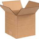 AVIDITI Moving Boxes Large 8"L x 8"W x 8"H, 25-Pack, Corrugated Cardboard Box for Packing, Shipping and Storage 888