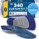 Dr. Scholls Custom Fit Orthotics 3/4 Length Arch Support Shoe Inserts - Plantar Fasciitis Relief Insoles for Men and Women, Immediate All-Day Total Lower Body Pain Relief, FSA HSA Eligible, CF340