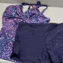 Aqua Eve Tankini Swimsuits for Women- Flowy Two Piece Bathing Suit with Shorts 2025 Tummy Control Swimwear Star Whole Sky XXL