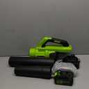 RYAHT Leaf Blower Cordless, Leaf Blower with Battery and Charger - 2 x 4.0Ah Batteries, 2 Speed Modes, 21V Powerful Electric Leaf Blower for Lawn Care, Patio Cleaning and Dust, Green