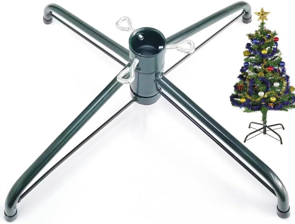 Christmas Tree Stand for 4 to 6 Foot Trees, Fits 0.75-1.25 Inch Pole (Green)
