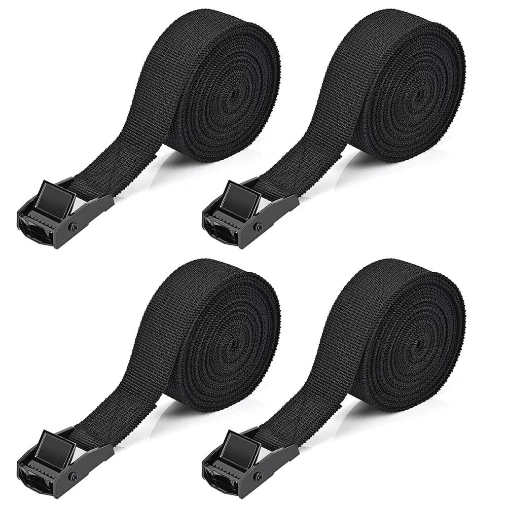 FASTY Lashing Straps - Motorcycle Tie Down Strap Heavy Duty Adjustable | Luggage Cargo Moving Straps | Cam Buckle Ratchet 4 Pk 8Ft x 1” | 881lb Break Strength Cinch Tork Strap