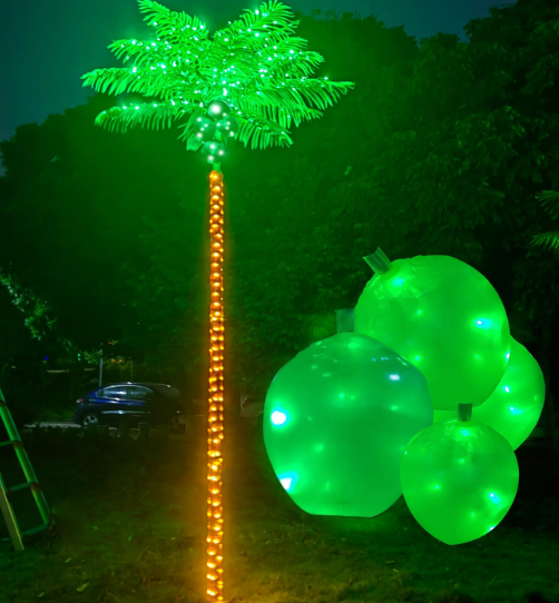 Fairyrain Artificial Palm Tree 10.5FT 420LED Outdoor Lighted Palm Trees
Metal Heavy Duty Palm Tree for Outside Patio Tropical Decorations Party Hawaiian Jungle Christmas Nativity Beach Garden Park