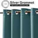 NICETOWN Exterior Room Darkning Curtain for Patio, Thermal Insulated Grommet Sunlight Block Bedroom Divider Room Darkening for Porch/Patio/Sliding Glass Door, Teal, W84 x L95, 1 Panel
