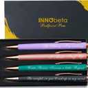 InnoBeta Writer Gifts for Women, Ballpoint Pen Set of 4, Fuuny Pens Gifts for Writers, Novelist, Scriptwriter on Birthday, Graduation, Christmas